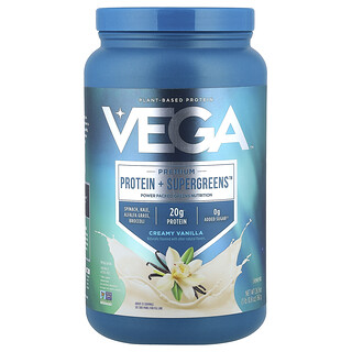 Vega, Premium, Protein + Supergreens™, Krämig vanilj, 760 g