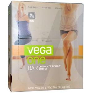 Отзывы о Вега, One Bar, Chocolate Peanut Butter, 12 Bars, 2.26 oz (64 g) Each