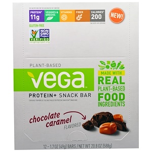 Отзывы о Вега, Snack Bar, Chocolate Caramel, 12 Bars, 1.48 oz (42 g) Each