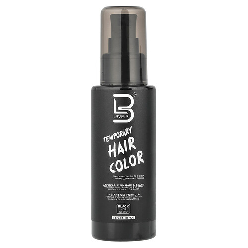 Level 3, Temporary Hair Color, Black, 4.2 fl oz (125 ml)