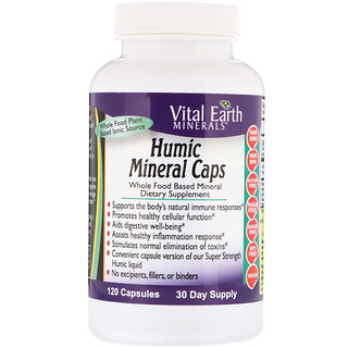 Vital Earth Minerals, 휴믹 미네랄(Humic Mineral) 캡슐, 120캡슐