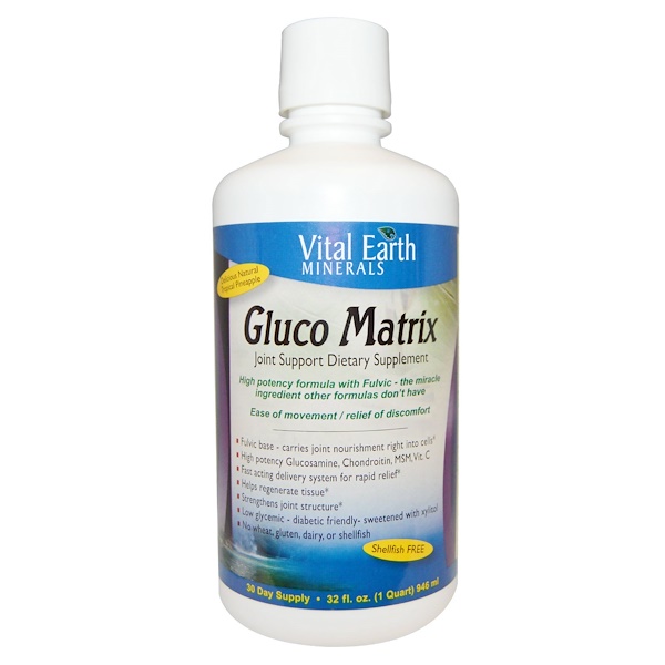 Vital Earth Minerals, Vital Joint Support, необходимая поддержка для суставов, со вкусом пассифлоры и мандарина, 32 ж. унц. (946 мл) (Discontinued Item) 