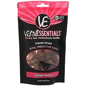Vital Essentials, Freeze-Dried Treats For Dogs, Chicken Hearts, 1.9 oz (53.9 g) отзывы