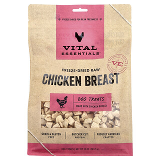 Vital Essentials, Freeze-Dried Raw Dog Treats, Chicken Breast, 10 oz (283.5 g)