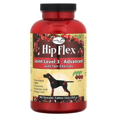 

NaturVet Hip Flex Joint Level 3 - Advanced with Tart Cherries 90 Chewable Tablets 11 oz (315 g)