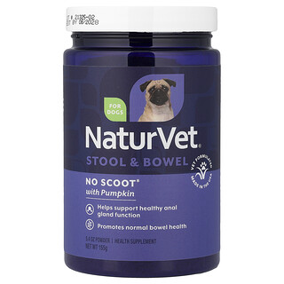 NaturVet, No Scoot 肛腺支持 + 南瓜，狗狗专用，5.4 盎司（155 克）