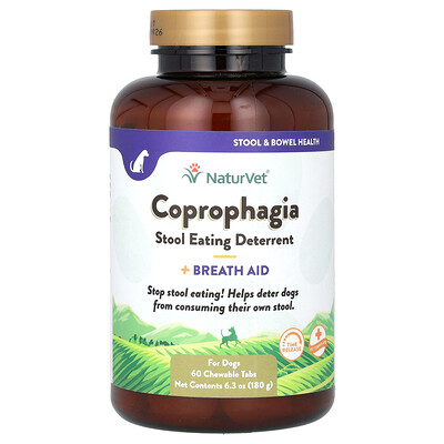 NaturVet Coprophagia Stool Eating Deterrent + Breath Aid for Dogs