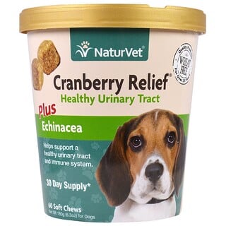 NaturVet, Cranberry Entlastung für Hunde mit Echinacea, 60 weiche Kautabletten, 180 g