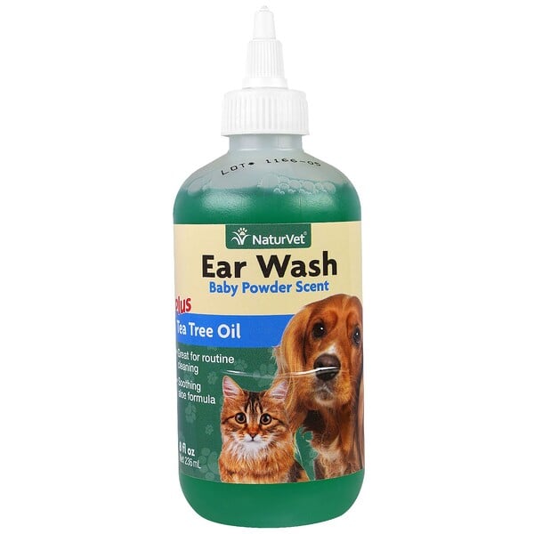 Limpiador de oídos con aceite de árbol del té, Esencia de polvo de bebé, 236 ml (8 oz. líq.)