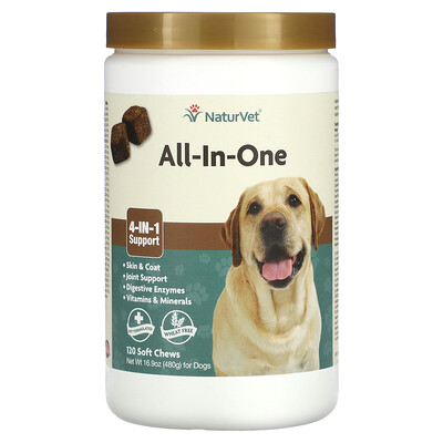 

NaturVet All-In-One For Dogs 120 Soft Chews 16.9 oz (480 g)