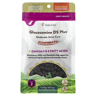 NaturVet, Scoopables, Glucosamine DS Plus™, Moderate Joint Care, For Dogs, Bacon, 11 oz (315 g)