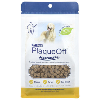 ProDen PlaqueOff® Scoopables, For Large & Giant Breed Dogs, Hickory Smoked Bacon , 45 Scoops, 11 oz (315 g)