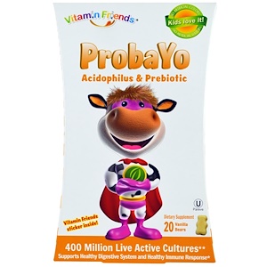 Купить Vitamin Friends, Probayo, ацидофилус и пребиотик, 20 ванильных мишек  на IHerb