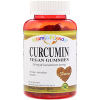 Curcumin, Vegan Gummies, Natural Mango Flavor, 60 Pectin Gummies - изображение
