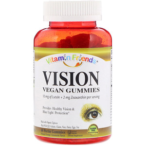 Отзывы о Витамин Фриендс, Vision, Vegan Gummies, Natural Orange Creamsicle Flavor, 60 Pectin Gummies