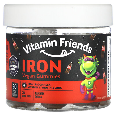 

Vitamin Friends Iron Vegan Gummies Cola 60 Pectin Gummies