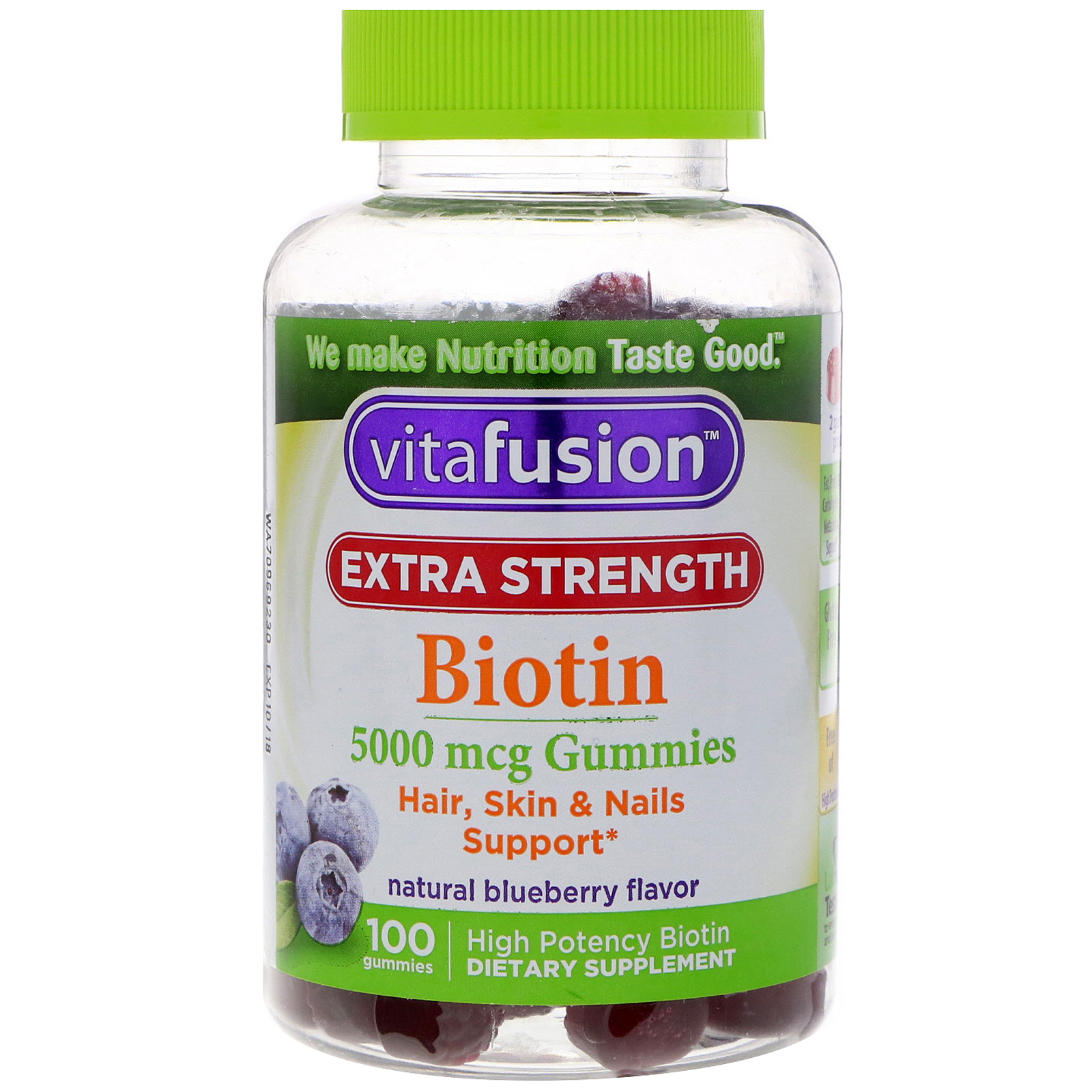 VitaFusion Extra Strength Biotin Hair Skin Nails Support