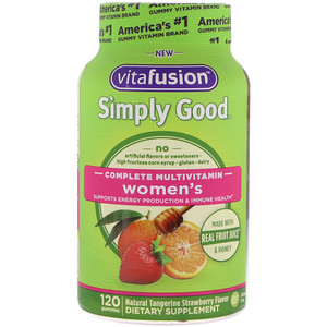 ВитаФьюжен, Simply Good, Women's Complete Multivitamin, Natural Tangerine Strawberry Flavor, 120 Gummies отзывы