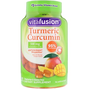 Отзывы о ВитаФьюжен, Turmeric Curcumin, Natural Mango Cream Flavor, 500 mg, 60 Gummies