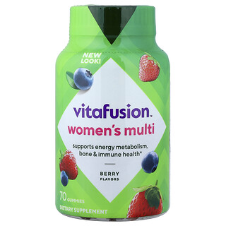 VitaFusion, Gomitas multiusos para mujeres, Baya, 70 gomitas