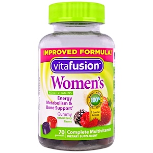 Купить VitaFusion, Мультивитамины для женщин , натуральный вкус ягод, 70 жевательных таблеток  на IHerb