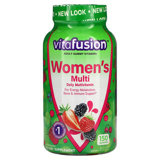 VitaFusion, Gomitas vitamínicas para mujeres, Sabores naturales a bayas, 150 gomitas
