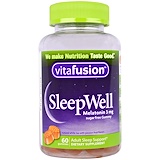 VitaFusion, SleepWell, средство, улучшающее сон, для взрослых, 60 жевательных таблеток отзывы
