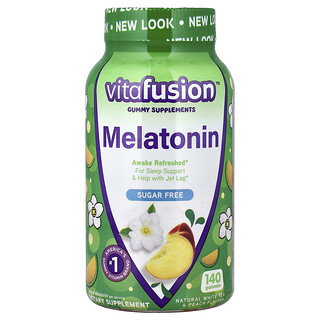 VitaFusion, Melatonin Gummies, Natural White Tea & Peach, 140 Gummies
