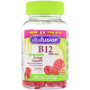 Витамины B12 для взрослых, энергетическая поддержка, вкус натуральной малины, 1000 мкг, 60 конфет