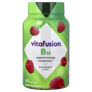 VitaFusion, Gomitas con vitamina B12, Frambuesa, 140 gomitas (500 mcg por gomita)