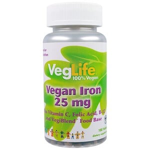 Отзывы о Веглайф, Vegan Iron, 25 mg, 100 Tablets