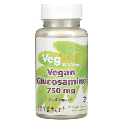 VegLife  Vegan Glucosamine  750 mg   60 Vegan Capsules