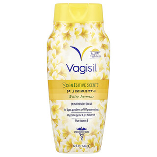 Vagisil, Scentsitive Scents®，日常私密部位清洗液，白茉莉香，12 液量盎司（354 毫升）