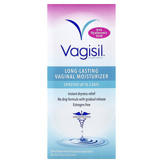 Vagisil, 長效保濕潤滑劑，8 個預填充的一次性內建塗抹器，每個 0.2 盎司（5.9 克）