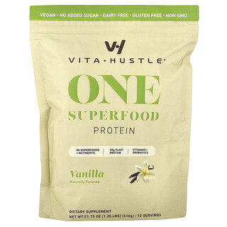 VitaHustle, One Superfood Protein, Vanilla, 1.35 lbs (616 g)