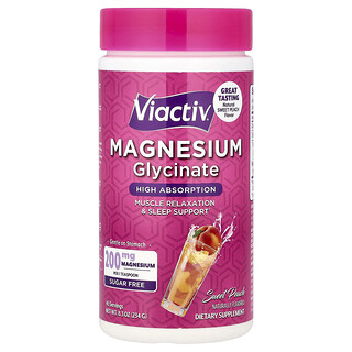 Viactiv, Մագնեզիումի գլիցինատ, առանց շաքարի, քաղցր դեղձ, 234 գ