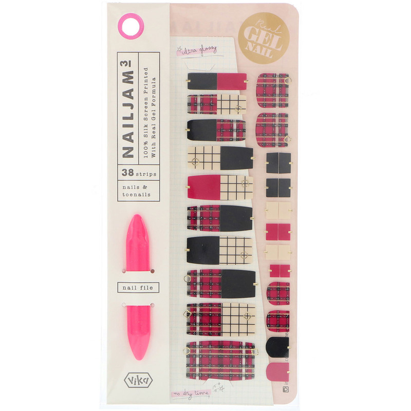 Vika Nailjam, Gelnagelstrips voor nagels en teennagels, Fashion Week, 38 strips