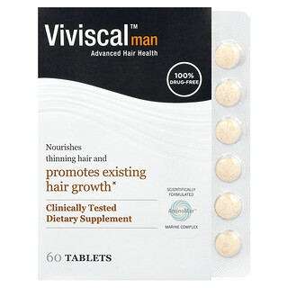 Viviscal, Hombres, Salud avanzada del cabello, 60 comprimidos