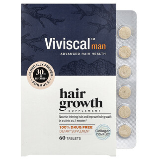 Viviscal, Haargroeisupplement voor mannen, 60 tabletten