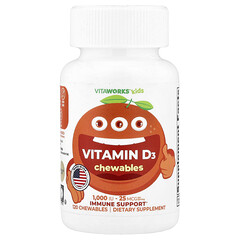 Вітамін D3 Lifeable VitaWorks Kids Vitamin D3, 120 жувальних цукерок