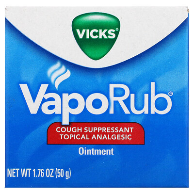 Vicks VapoRub Cough Suppressant Topical Analgesic Ointment 1.76 oz (50 g)