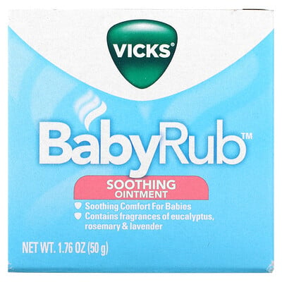 Vicks Baby Rub, успокаивающая мазь, 50 г (1,76 унции)