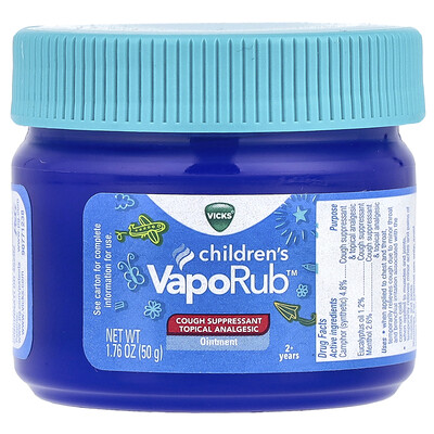 Vicks  Children's VapoRub™  Ointment  Cough Suppressant  2+ Years  1.76 oz (50 g)