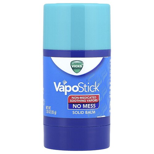 Vicks VapoStick, Invisible Solid Balm with Soothing Vapors, Non-Medicated Eucalyptus & Essential Oils - 1.25 oz