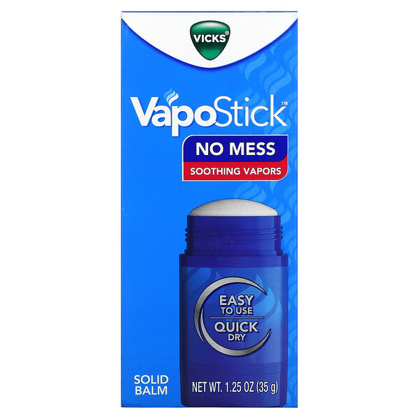 Vicks, Vapostick, Solid Balm, 1.25 Oz (35 G)