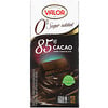 Valor, темный шоколад, 0% добавленного сахара, 85% какао, 100 г (3,5 унции)