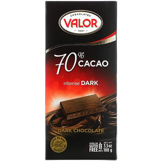 Valor, 浓郁黑巧克力，70% 可可，3.5 盎司（100 克）