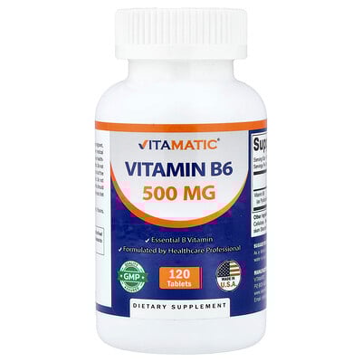 Product Image for Vitamatic, Vitamin B6, 500 mg, 120 Tablets