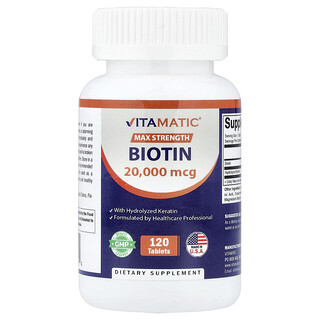 Vitamatic, Biotina con queratina hidrolizada, 120 comprimidos