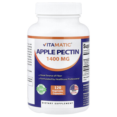 Product Image for Vitamatic, Apple Pectin, 120 Veggie Capsules (700 mg per Capsule)